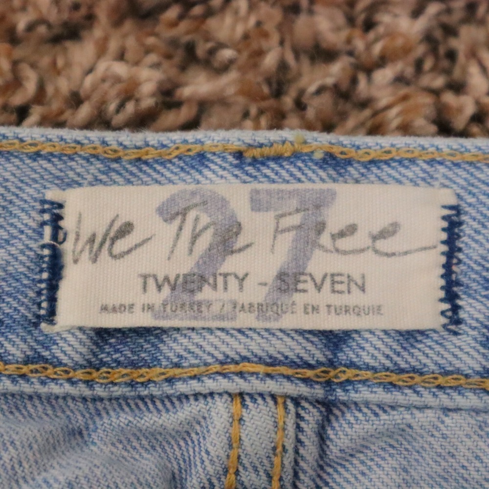 We The Free Lasso Straight Leg Jeans Button Fly Size 27 Waist 29" Inseam 30" - Picture 7 of 16